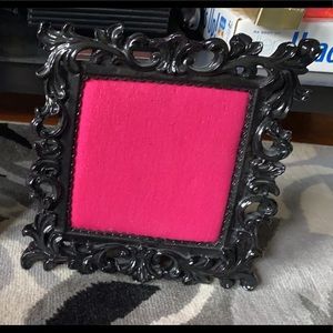 Black and pink push pin picture frame